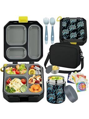 Bento Lunch Box for Kids with 12oz Soup Thermo Leak-Proof Lunch Food Container